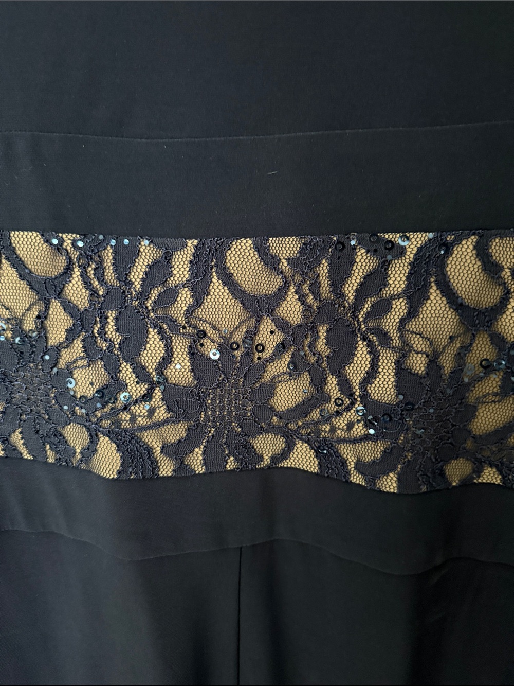 Lauren Ralph Lauren Navy Dress with Lace Insets - Picture 7 of 13